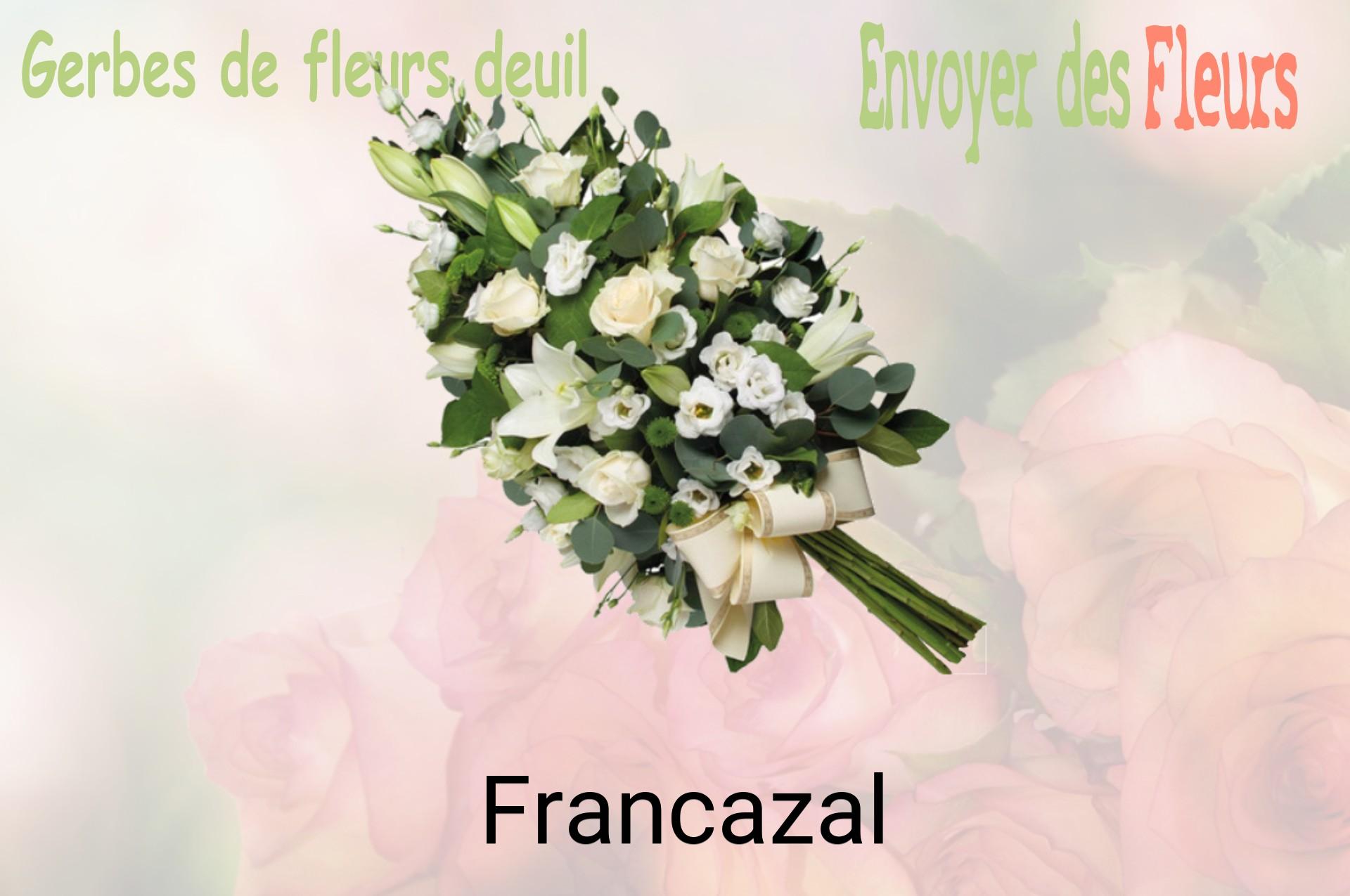 Gerbe de fleurs de deuil livrée à Francazal